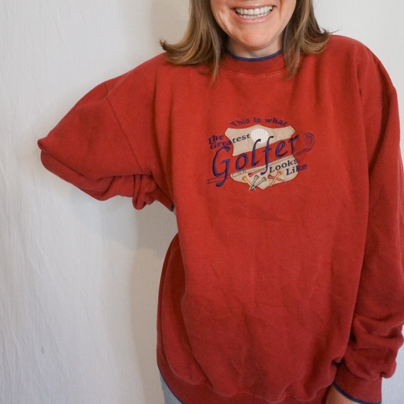 M&C Sport unisex xl worlds greatest golfer vintage crewneck sweatshirt - Picture 5 of 8